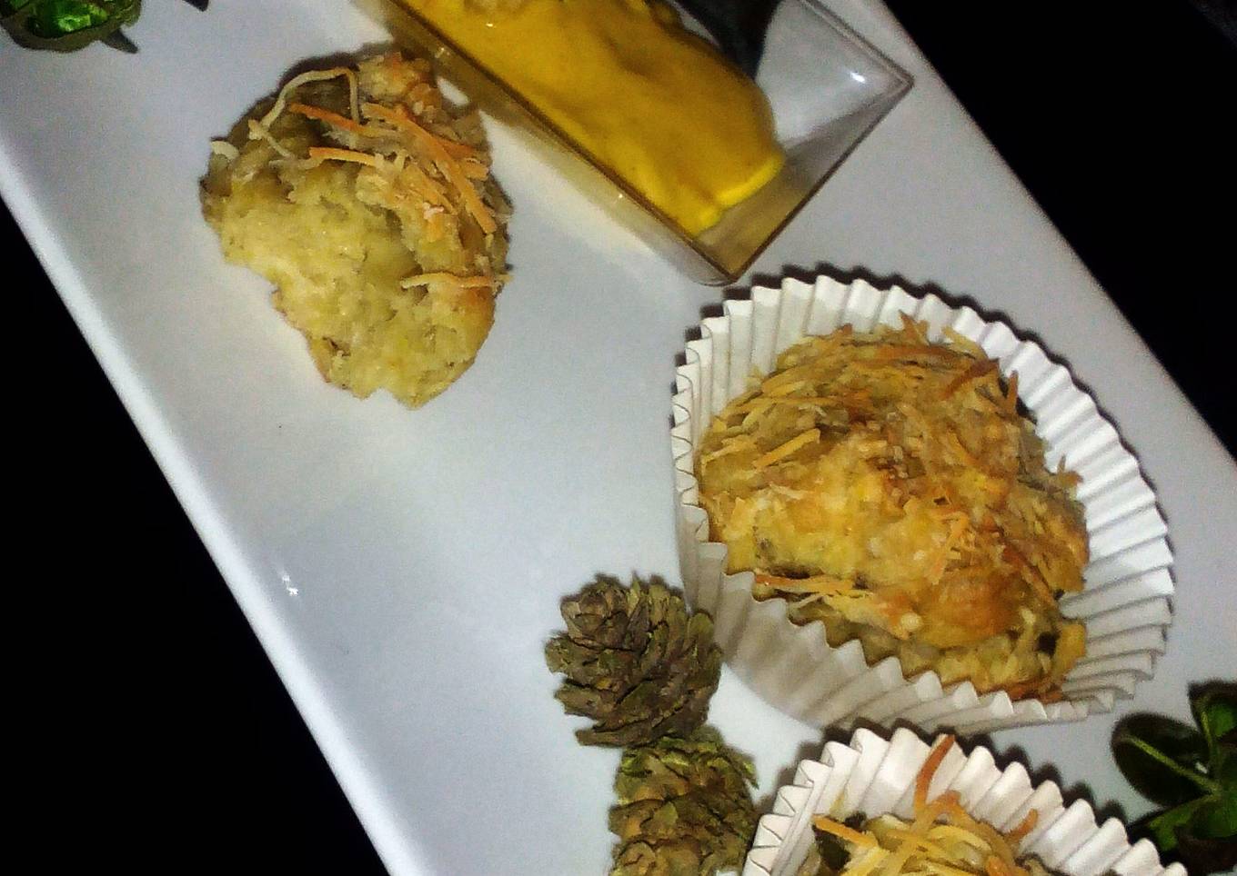 Muffins de berenjena y queso