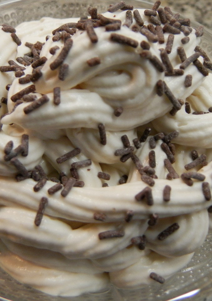 Una foto de Mousse de platano con vainilla