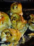 Rolls de brótola en el horno de barro