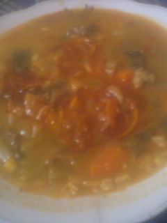 Una foto de Sopa picada de choclos de la cocina de mamá