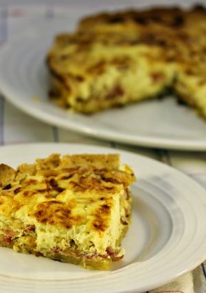 Una foto de Quiche Lorraine (quiche de beicon y queso) 