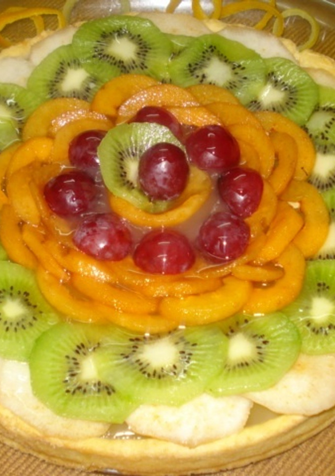 Una foto de Tarta de frutas naturales