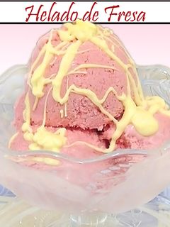 Una foto de Helado de fresa casero