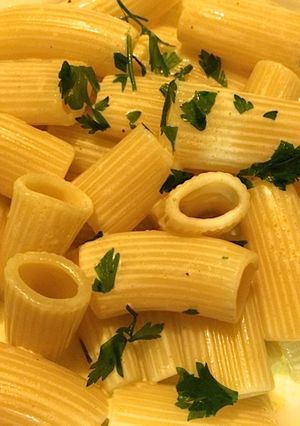 Una foto de Rigatoni con salsa de queso