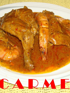 Una foto de Conejo con gambas