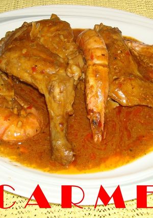 Una foto de Conejo con gambas