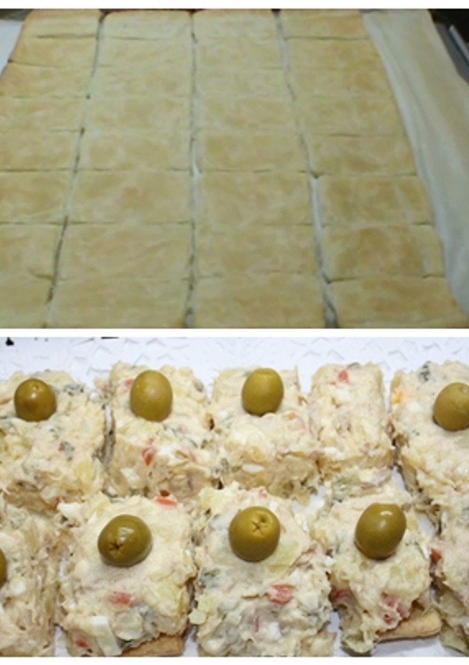 Una foto de Base de hojaldre para canapés