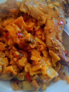 Una foto de Gazpachos manchegos de conejo y pollo de la tía Paqui