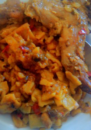 Una foto de Gazpachos manchegos de conejo y pollo de la tía Paqui