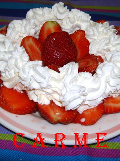 Una foto de Fresas al marrasquino