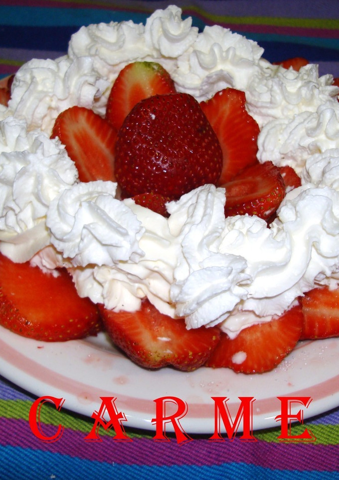 Una foto de Fresas al marrasquino