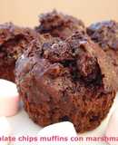 Chocolate chips muffins con marshmallows