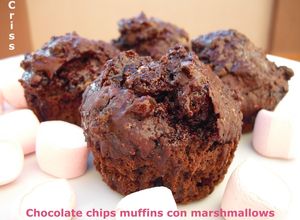 Foto principal de Chocolate chips muffins con marshmallows