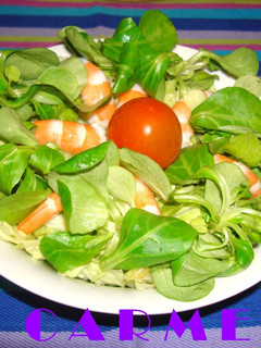 Una foto de Ensalada de langostinos (Carme)