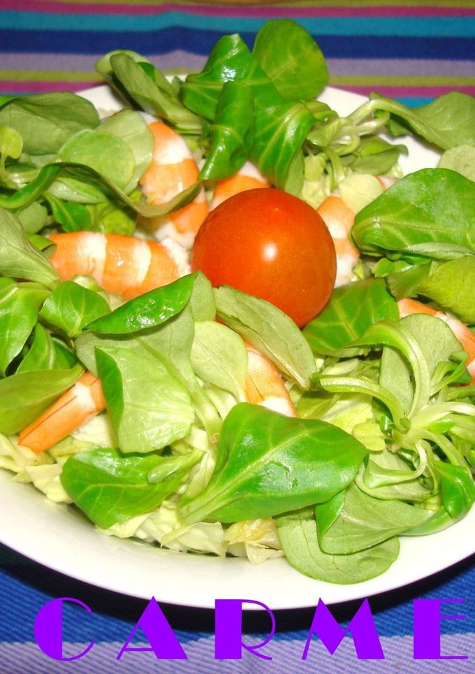 Una foto de Ensalada de langostinos (Carme)