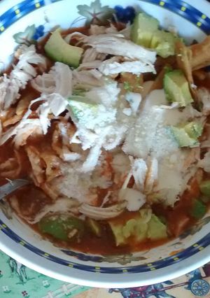 Una foto de Sopa de tortillas