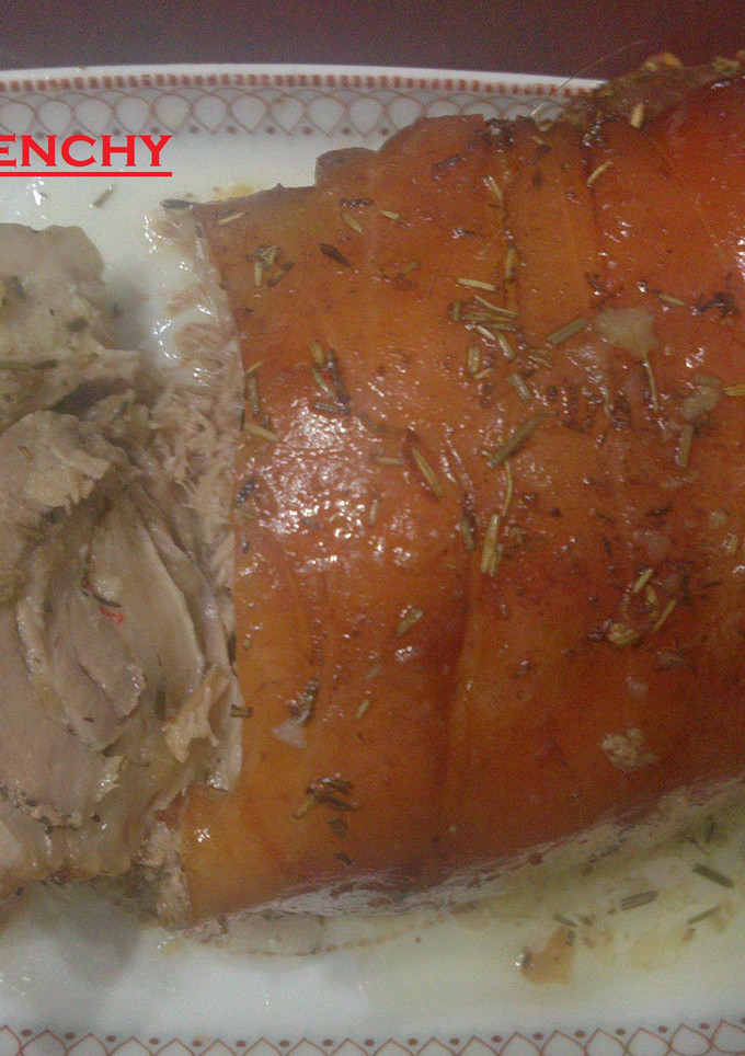 Una foto de Redondo de panceta de cerdo macerada al horno