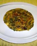 Tortilla de espinacas, judías verdes con sobresada