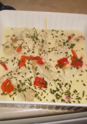 Una foto de Coliflor con queso en Microondas