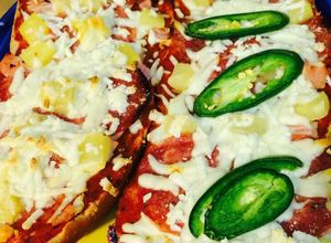 Una foto de Pan pizza