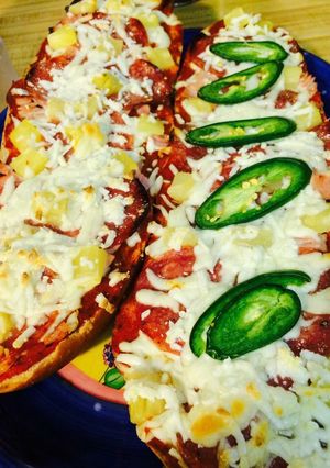 Una foto de Pan pizza