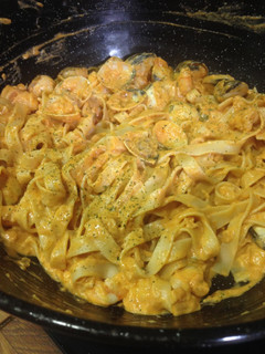 Una foto de Fettuccini pirata