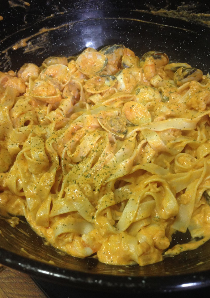 Una foto de Fettuccini pirata