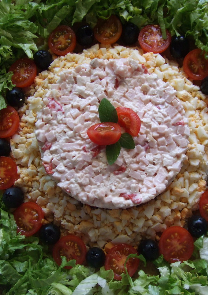 Una foto de Tarta de pollo y jamón