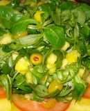 Ensalada de hojas verdes (rúcula y canónigos)