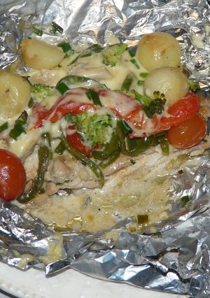 Una foto de Paquetitos de pollo al aluminio
