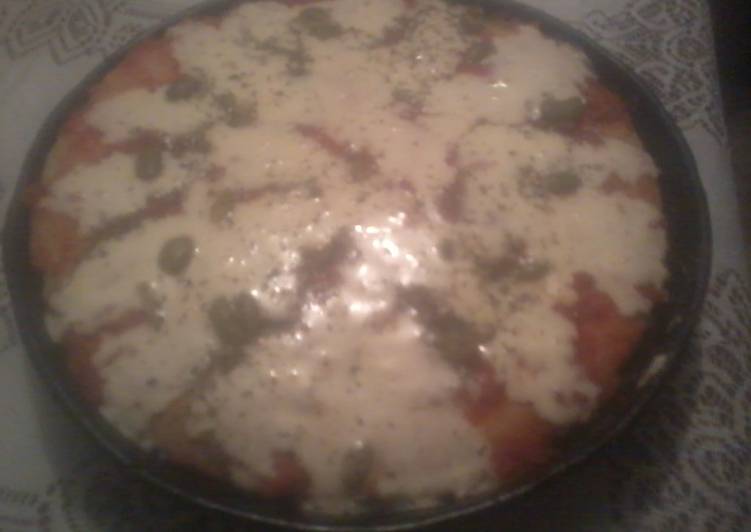 Casera masa pizza preparar como batida para