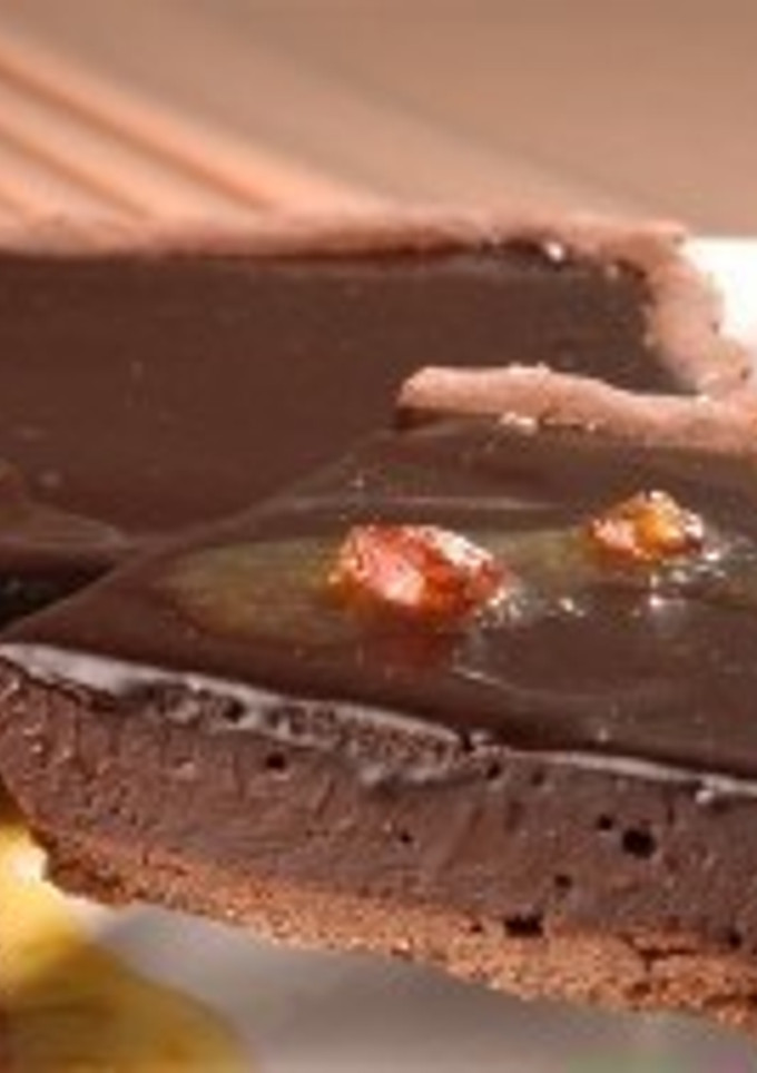 Una foto de Tarta de dulce de leche y chocolate
