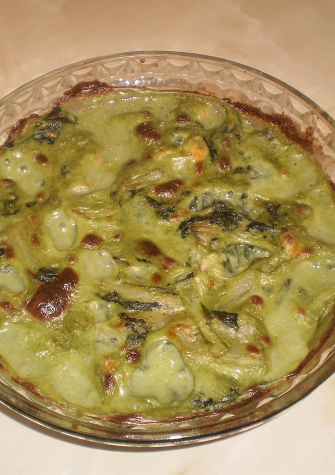 Una foto de Acelgas con gambas en Microondas