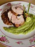 Lomo de cerdo acaramelado y relleno de higos