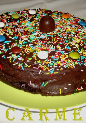 Una foto de Tarta mascarpone con cobertura de chocolate
