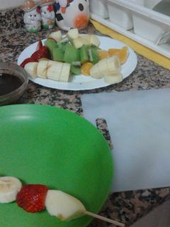 Una foto de Pintxos de fruta