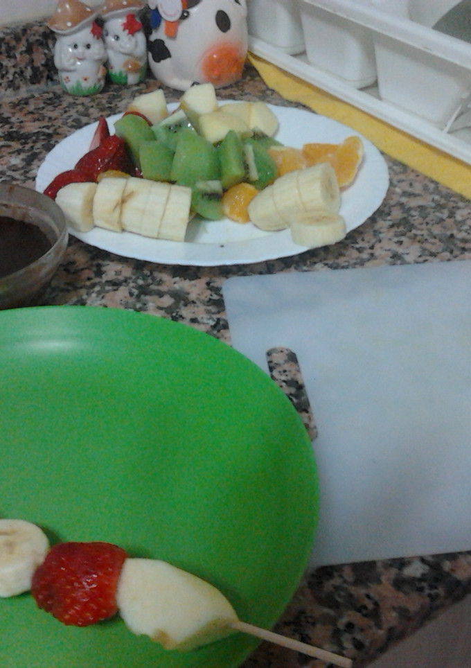 Una foto de Pintxos de fruta