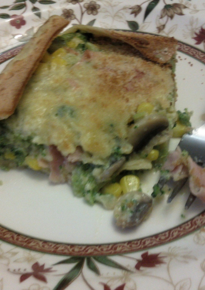 Una foto de Quiche con las tortitas mexicanas