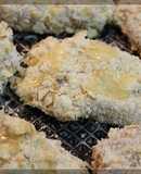 Pollo empanado con Philadelphia y galletas