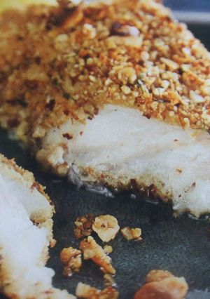 Una foto de Pescado almendrado al horno