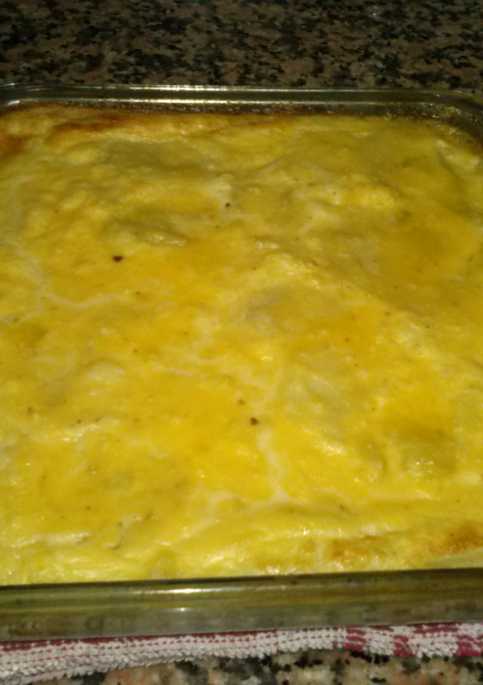 Una foto de Gratén de bacalao con patatas