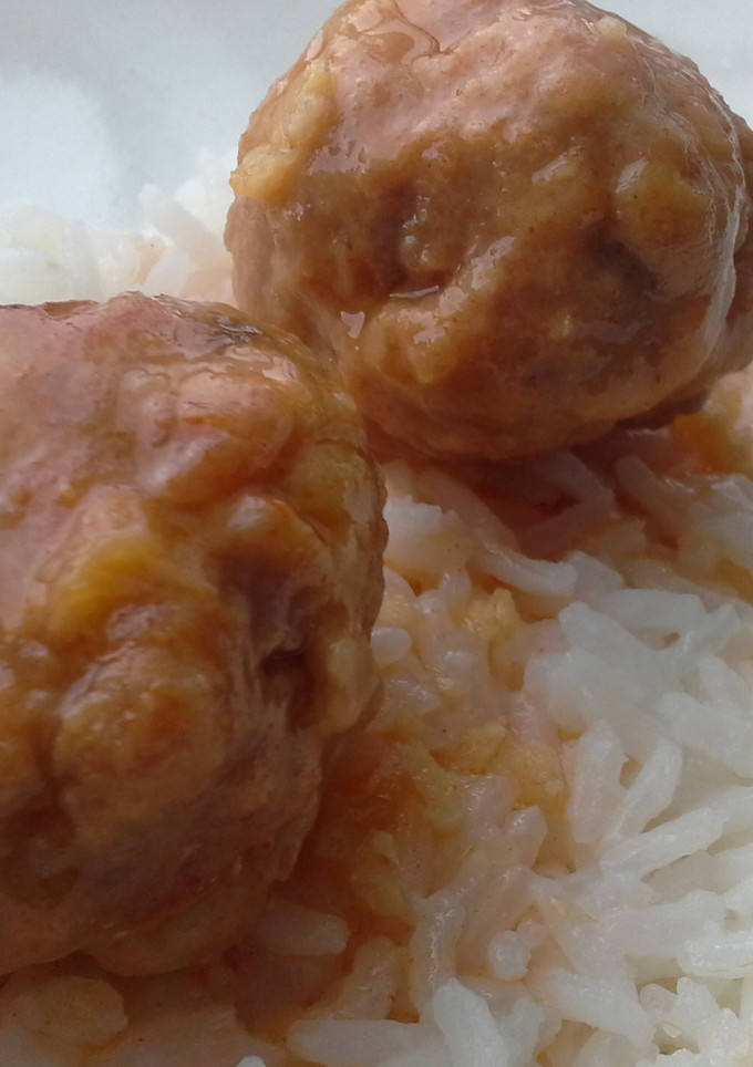 Una foto de Albóndigas de pollo y pavo con mango