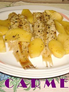 Una foto de Lenguados con manzana a la sidra