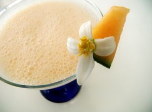 Una foto de Lassi de melón cantalupo y azahar