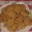 Galletas crujientes de avena, pasas, nueces y manzana