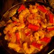 Estofado simple de langostinos y kamikama