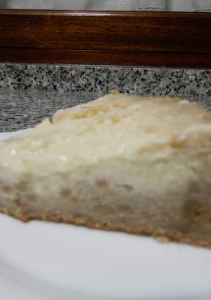 Una foto de Tarta de queso con base de galletas