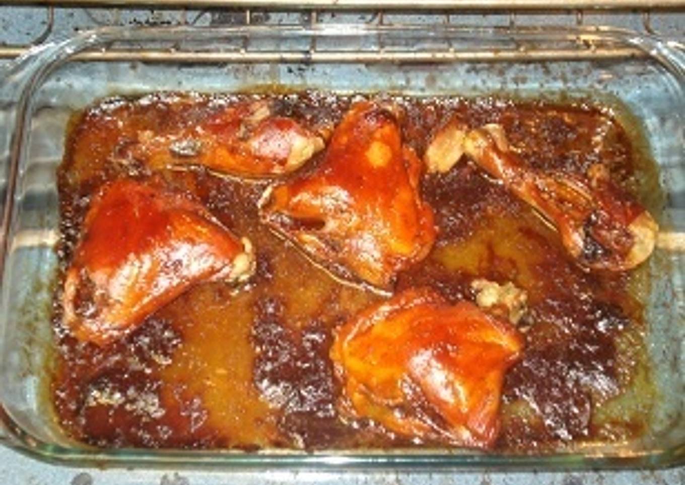 Pollo en barbacoa simple de bote