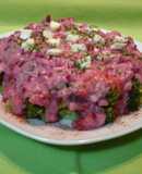 Brocoli con bechamel rosada y queso azul