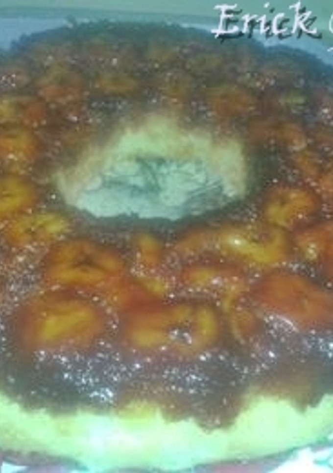 Una foto de Tarta invertida de banana